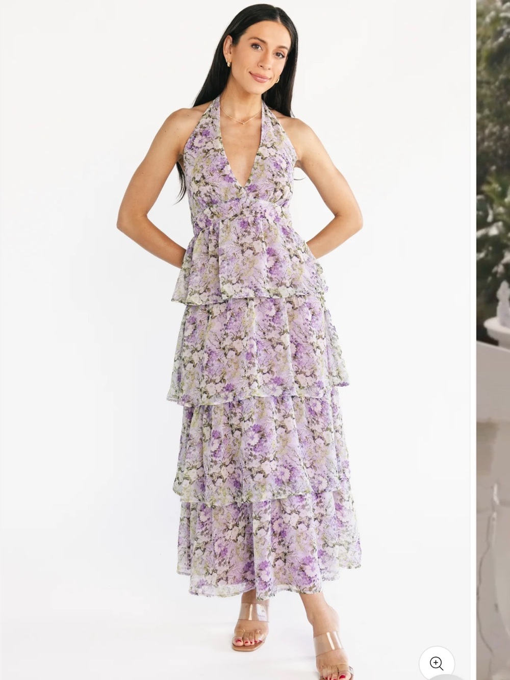 Baltic Born Lavender Floral Louanne halter dress